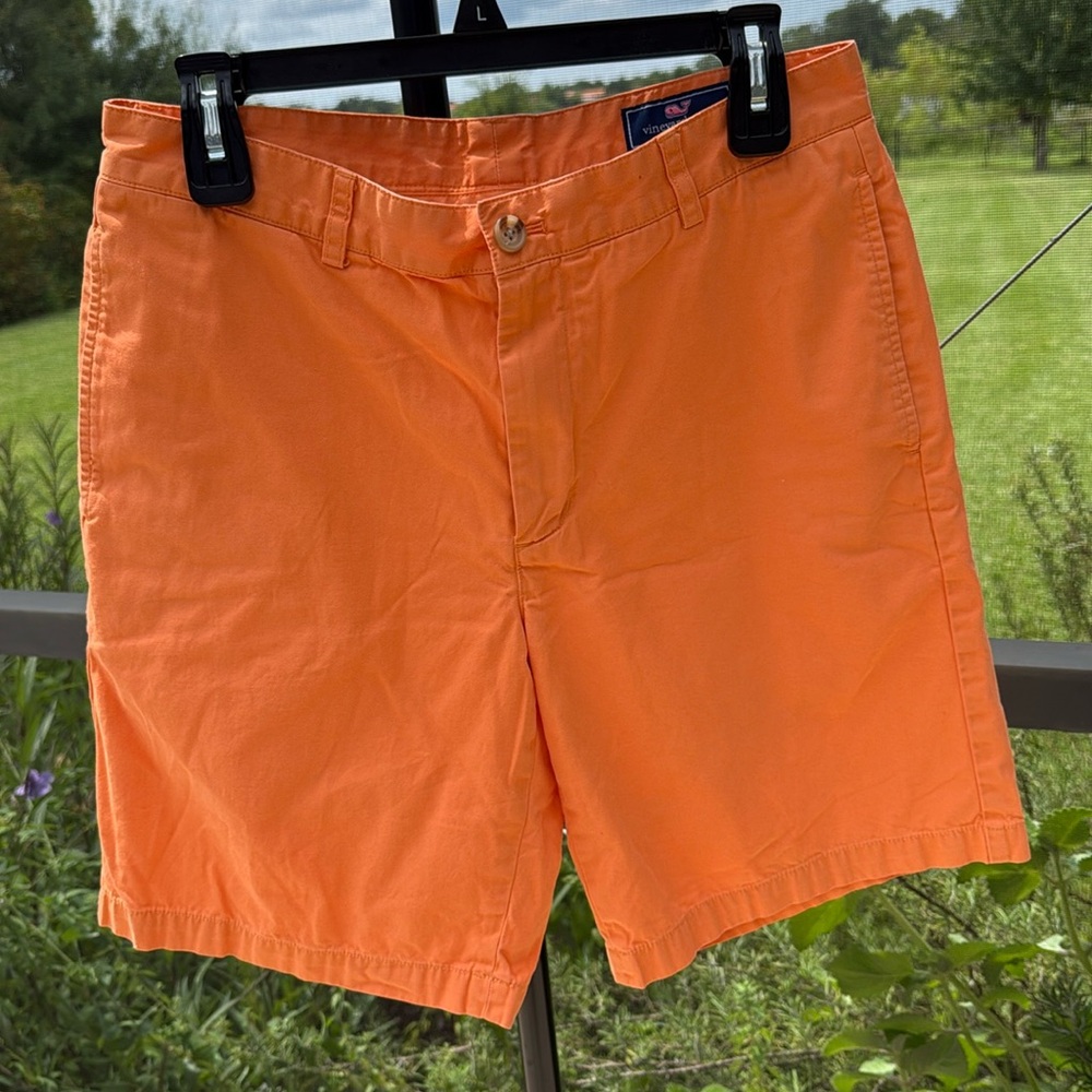 Vineyard Vines 100% Cotton Club Short Men Size 32 Orange Colored